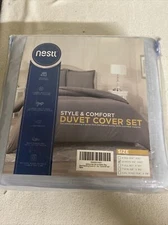 Nestl Duvet Cover Set Queen Sz Blue