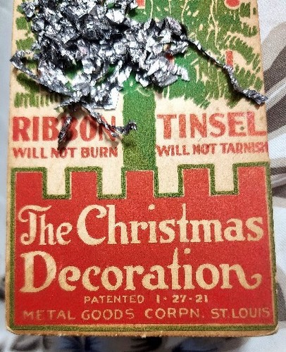 Vintage 1921 Santa Clause Carded Tinsel - Picture 5 of 5