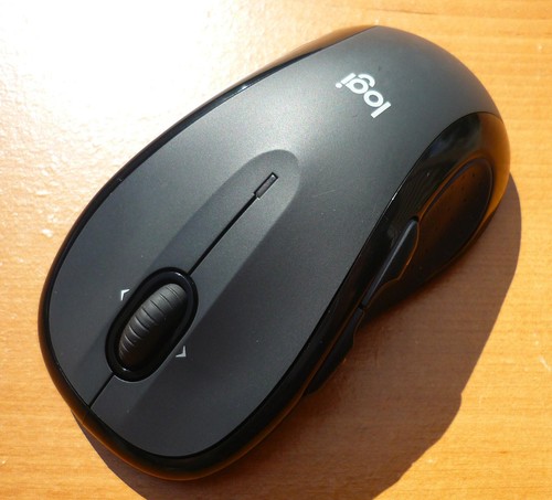 Logitech M510 Wireless Laser Mouse Light Gray & Black Custom w/ Receiver - Picture 6 of 7