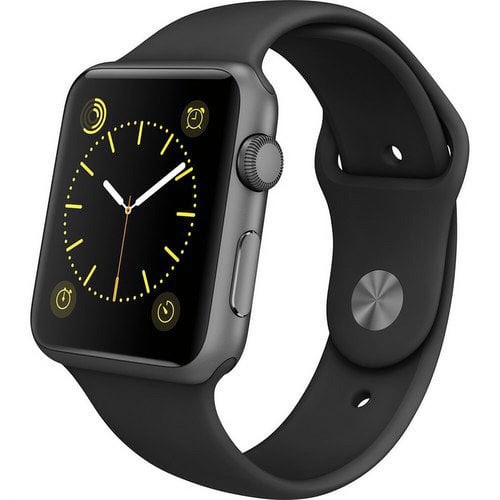 Bracelet sport Apple Watch 42 mm S/M et M/L - 3C633AM/A - Noir avec broche gris sidéral - Photo 4 sur 4
