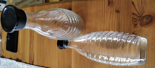 2x Glasflaschen Glaskaraffen für Sodastream - Crystal Penguin - 0,7 Liter - Bild 2 von 4