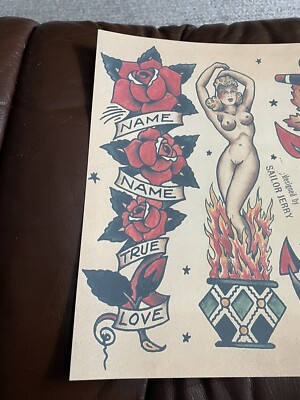 その他 Sailor Jerry Tattoo Drawings Sailor Jerry Tattoo Art Flash #13 13 x 19 Photo Print | eBay