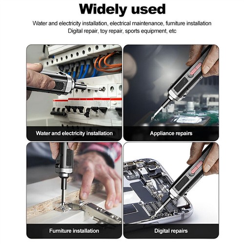 Mini USB Akkuschrauber Elektrischer Schraubendreher Bohrer-Set Elektrowerkzeugvx - Bild 9 von 15