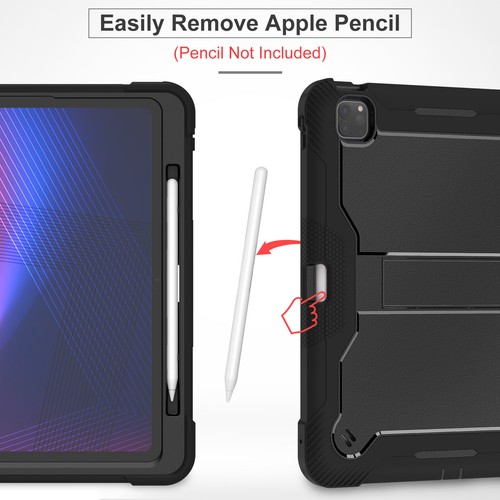 For M4 iPad Pro 13/11 Air 13/11 2024 Shockproof Bicolor Hybrid Armor Case Cover - Picture 8 of 12