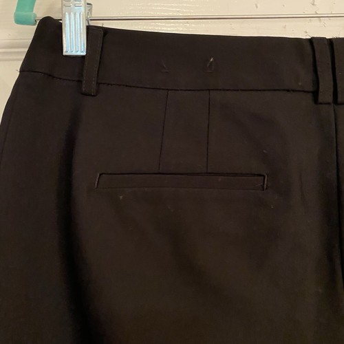 Express Editor Women Solid Black Dress Pants Size 6 Straight Leg Cuffed Office - Picture 12 of 17