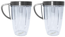Blendin 24 oz Cup with Handled Lip Ring, Compatible with Nutribullet 2 Pack