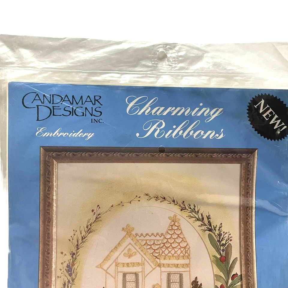 Candamar Designs Charming Ribbons Victorian House Embroidery Kit 80289 - Image 3 of 4