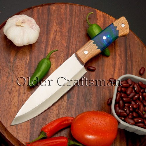 SQUISITO SET CHEF ACCIAIO UTENSILI FORGIATI DI QUALITÀ, UNICO NEL SUO GENERE, LEGNO ESOTICO - O-215 - Foto 7 di 11