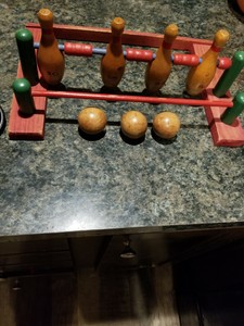 Vintage-Wooden-Bowling-Tumbling-Pin-Game