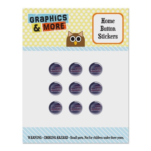 USA Flag Pledge of Allegiance America Home Button Stickers Fit Apple iPhone - Picture 1 of 3