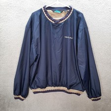 Vintage Tri Mountain Jacket Adult Extra Large Blue Aztec Windbreaker Agriculture