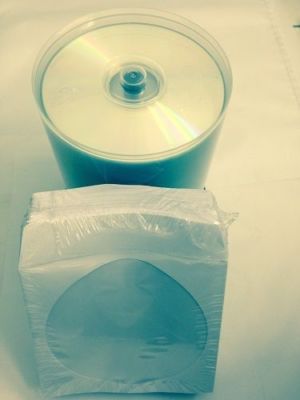100 CD Rohlinge 700MB/80min mit Druckfehlern + 100 Papierhüllen mit Sichtfenster