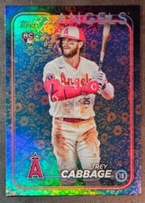 2024 Topps Series 1 Baseball Trey Cabbage Flowers Parallel 02/50