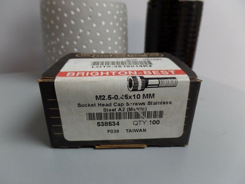 QTY 97~M2.5-0.45x10mm Stainless Steel Socket Head Cap Screws Metric A2 FREE SHIP - Picture 1 of 4