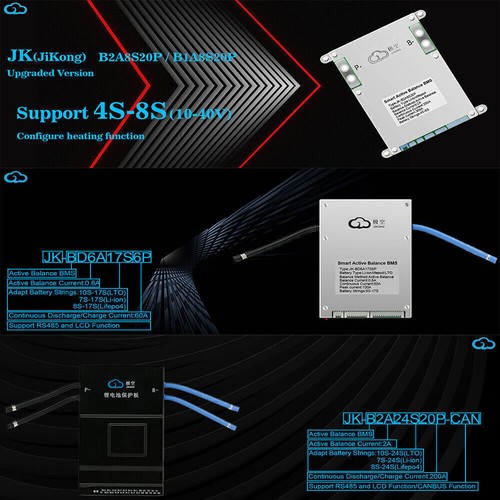 JIKONG JK-B1A8S20P Smart BMS 4-8S 200A Li-Ion LiFePo4 Battery Active BMS Balance - Picture 11 of 15