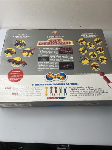 NIB Zoob ZoobMobile Car Designer 76 Piece Building Set Kit STEAM Educational Toy - Picture 11 of 24