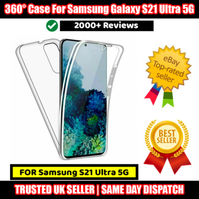 Für Samsung Galaxy S21 Ultra Shockproof 360 Cover Front und Back Case KLAR