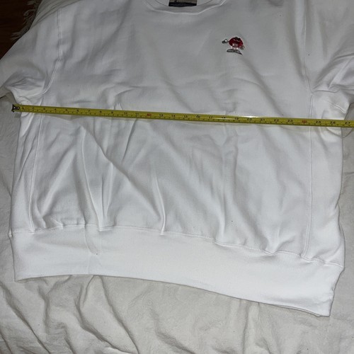 M&Ms Candy White Sweatshirt Embroidered Red M&M - XL Sweater - Picture 8 of 11
