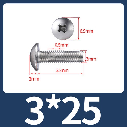 M2 M3 M4 M5 M6 M8 Phillips Pan Truss Head Machine Screws Bolt A2 Stainless Steel - Picture 45 of 113