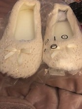 white slippers ladies ballet style slippers with bow