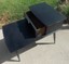black mid century step end table / side table