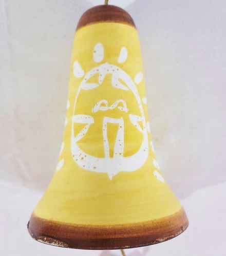 Vintage 1973 Pacific Stoneware Ceramic Bell Wind Chime Hand Painted - Picture 4 of 7