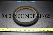 4 MDF SPEAKER RINGS SPACER 8 IN CARPET WOOD 3/4 FIBERGLASS ENCLOSURE RING-08CBK