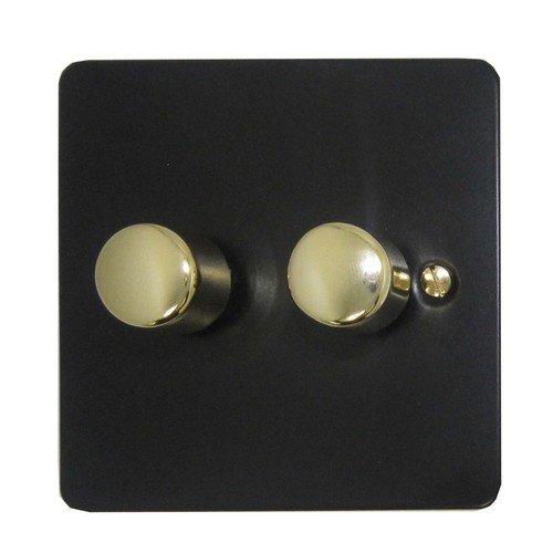 G&H Flat Plate Matt Black FFB3-PB Light Switches, Plug Sockets, Dimmer, Toggle - Picture 12 of 46