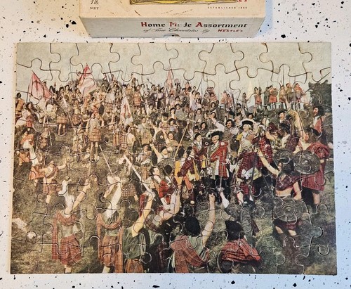 VINTAGE SCOTTISH BATTLE HARDBOARD Jig-Saw Puzzle Complete 80 Pieces GT27 - Picture 2 of 13