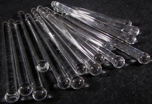 Lot-of-15-Solid-Glass-4-1-4-034-Swizzle-Stick-Rods-Gaetano-Sciolari-Chandelier-Part