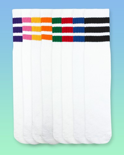 3 pares de calcetines Jefferies para mujer a rayas hasta la rodilla de colección tubo calcetines hasta la rodilla - Imagen 2 de 15