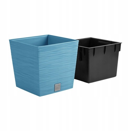 Quadratischer FURU-Stil Look Pflanzgefäß hohe Blumen Pflanztopf Innen Außen Garten Dekor - Bild 15 von 31