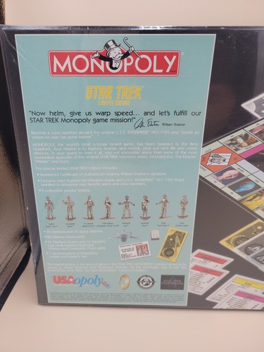 Jetons de collection en étain Monopoly STAR TREK édition limitée 2000 jeu scellé - Photo 7/10