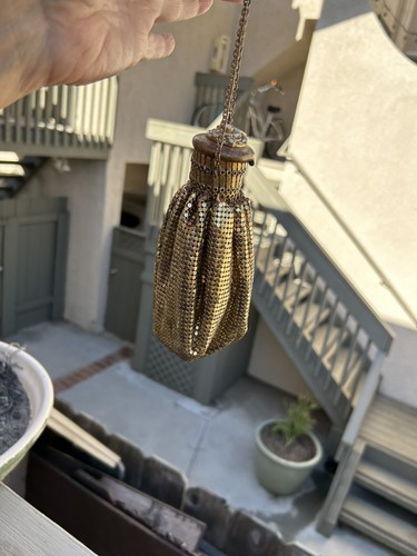 Vintage Whiting & Davis? Mesh Flapper’s Beggar's Bag Expandable Gate Top - Used - Picture 7 of 12