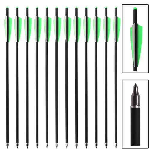 12pcs 6.5"/7.5"/15”/16"/18"/20"/22" Bolts Carbon Arrows HuntingTarget Practice - Picture 206 of 213
