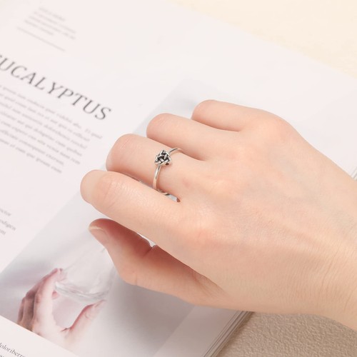 Womens Celtic Knot Rings Simple Rings 925 Sterling Silver Rings Womens Stacking - Picture 6 of 7