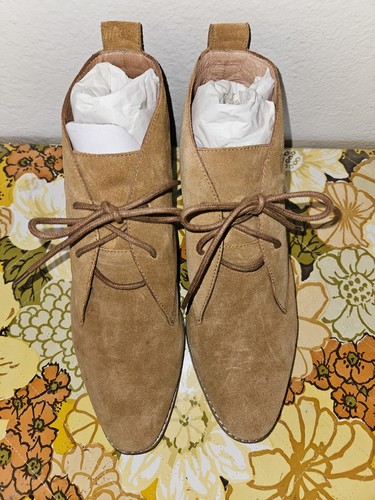 New Madewell Nash Lace Up Boot Size 8 Truffle Suede Chukka With Box - Picture 8 of 11