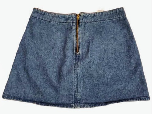 Kendall & Kylie Women's Skirt Size 29 Denim Mini Front Pockets Zip Back - Picture 2 of 5