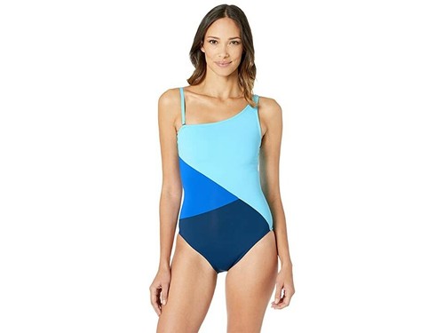 Bleu Rod Beattie Woman's Blue Colorblock One Piece Swimsuit L17125 Size 8 - Picture 3 of 3