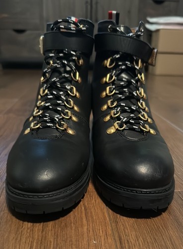 Urban Outfitters Black Leather Lace Up Ankle Boots. Size 10 - Picture 2 of 8
