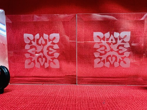 4-Large 5 x 5 inch Square Clear Beveled Glass-Flat on Back Stained Glass Supply - Picture 4 of 4