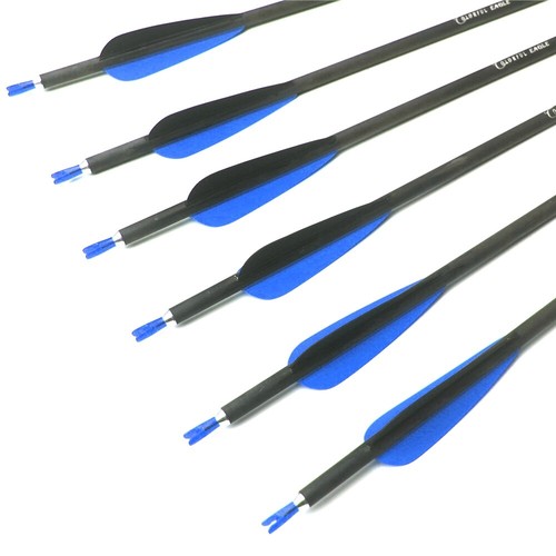 Flechas de carbono puro Spine 300 400 tiro con arco compuesto recurvo arco caza tiro - Imagen 6 de 9