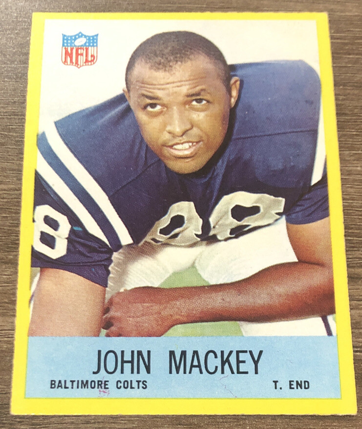 JOHN MACKEY HOF BALT. COLTS FOOTBALL CARD 1967 PHILADELPHIA #20 SET BREAK FRESH