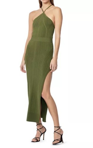 Herve Leger Variegated Rib Maxi Dress L Green, New With Tags, Free Shipping - Picture 2 of 6
