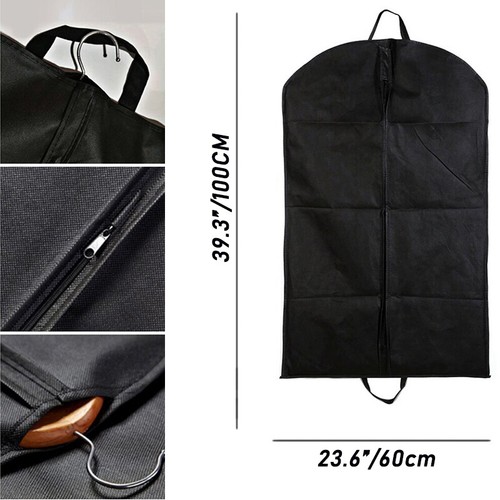 Suit Travel Bag Garment Bag Long Dress For Hanging Clothes Carrier Cover 100cm - Picture 2 of 10