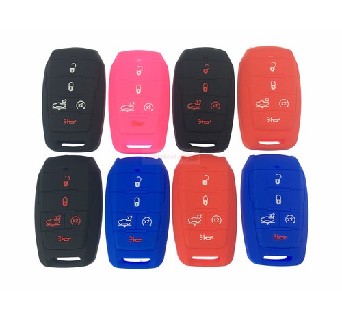 Fit Dodge Ram 1500 TRX 2500 5 Button Remote Smart Key Fob Silicone Case Cover - Picture 4 of 10