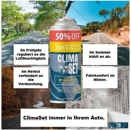 ClimaSet 3 en 1 gas de repuesto R134a refrigerante R12 aceite sellador aire acondicionado coche aire acondicionado - Imagen 5 de 10