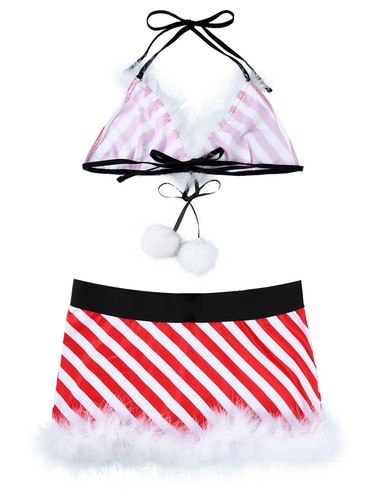 Womens Schoolgirl Cosplay Outfit  2PCS Plaid Pleated Mini Skirts with Necktie - Bild 88 von 137