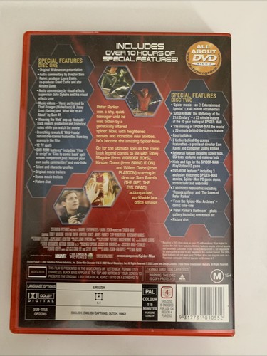 Spider-Man 1 & 2 (DVD, 2002) Tobey Maguire, Kirsten Dunst Region 4 - Picture 3 of 8