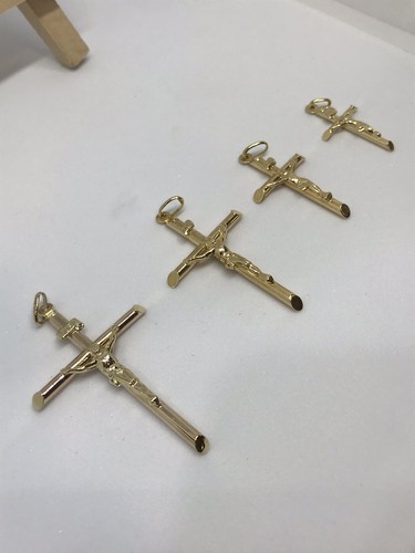 ANHÄNGER 9 KARAT 375 GEPUNZT GELBGOLD HERREN DAMEN JESUS KRUZIFIX BRANDNEU - Bild 2 von 12